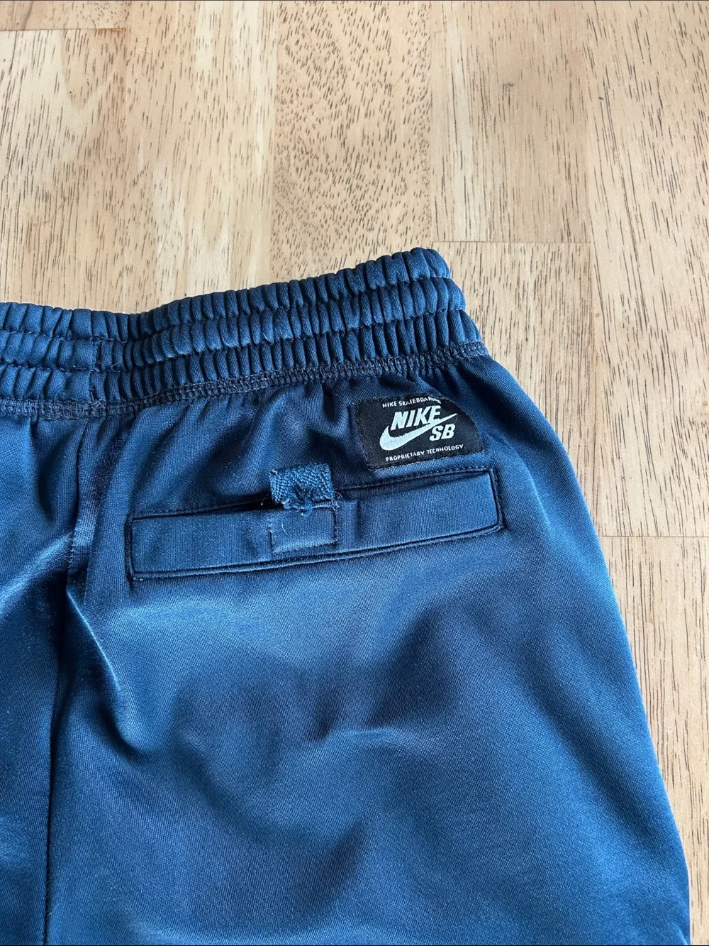 Nike Boys' Dark Navy Athletic Shorts with Teal Logo